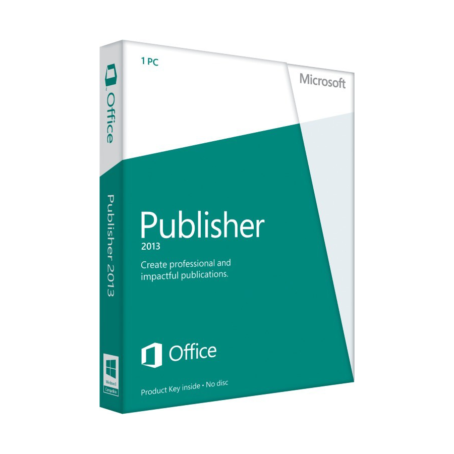 Microsoft Publisher 2013 Product Key Card